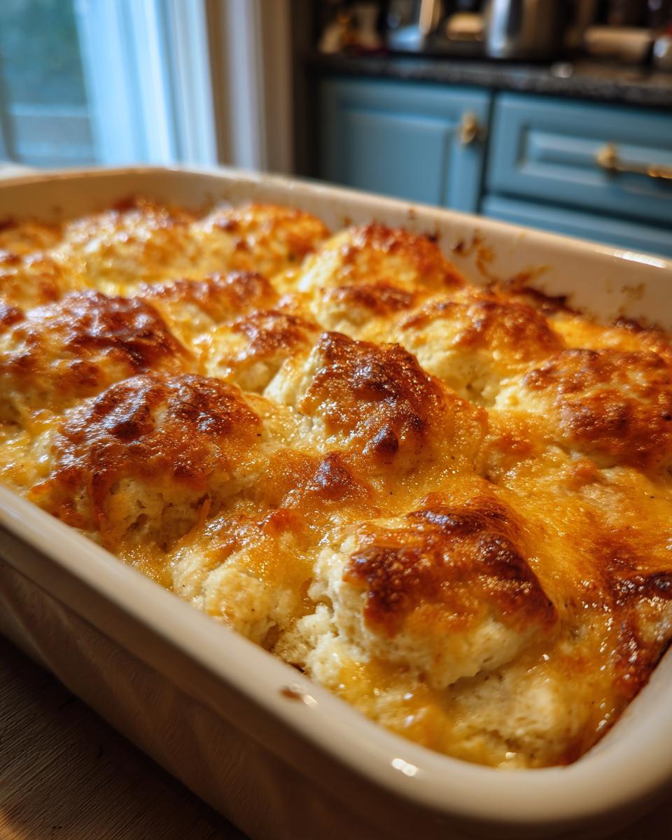 Freshly baked Cheddar and Herb Soda Bread in a rectangular baking dish, golden brown and cheesy.