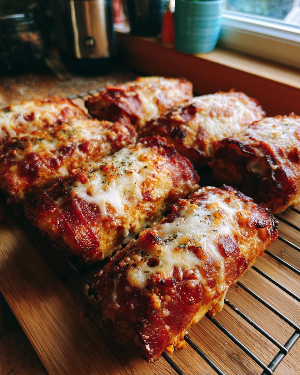 Several Cheesy Buffalo Chicken Burritos on a wire rack, topped with melted cheese and herbs.