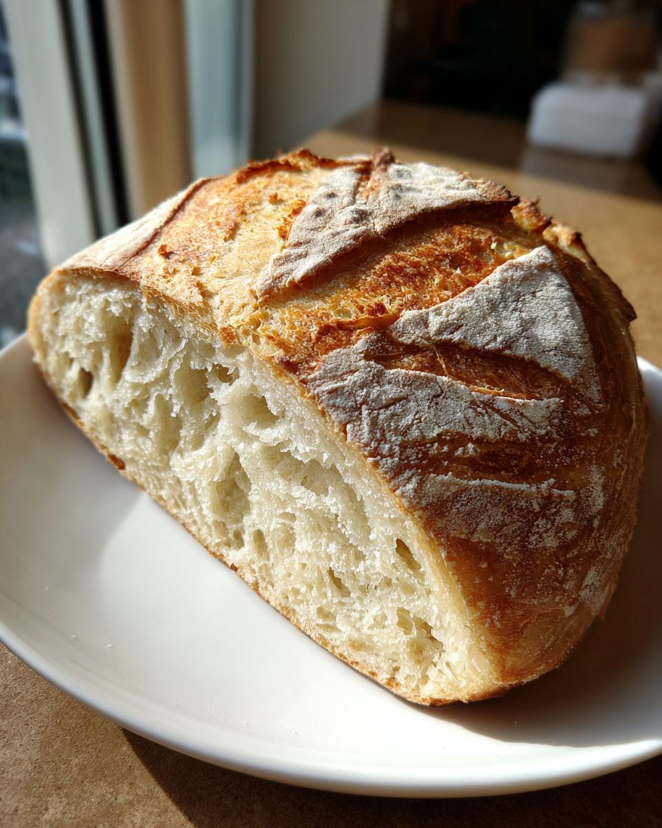 A close-up of a cut loaf of Fresh Italian Bread, showing the crust and airy interior.