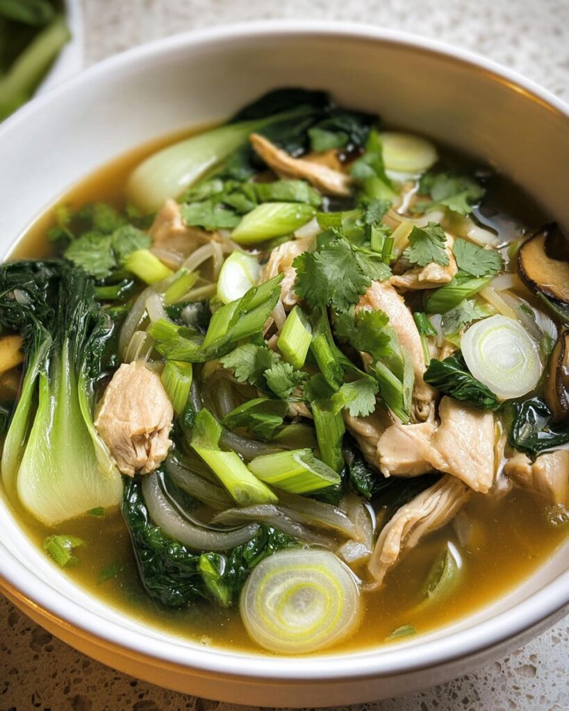 Hearty Bokchoy Chicken Soup: 1 Amazing Bowl