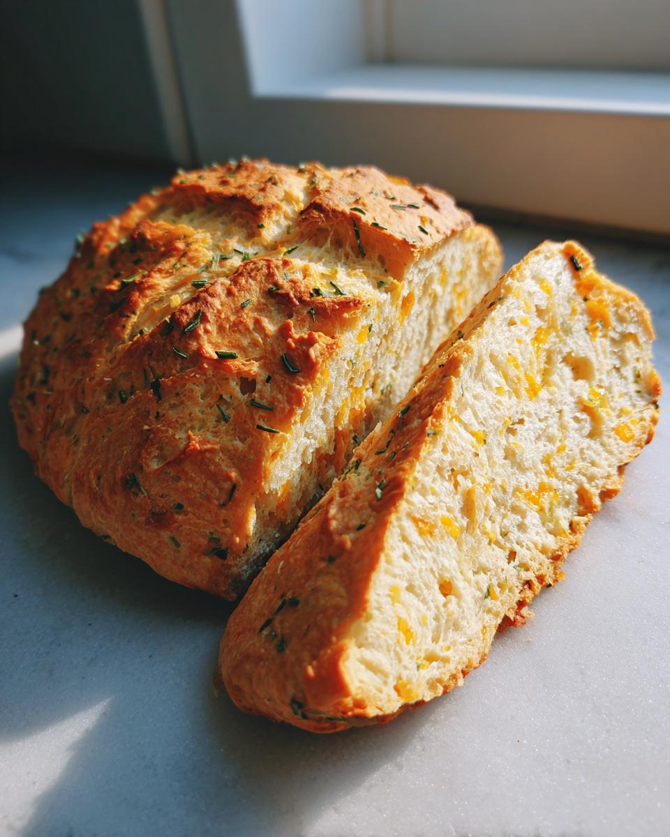 A loaf of Maple-Bourbon Banana Bread with a slice cut, showing the texture and ingredients.