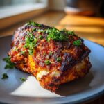 Juicy baked chicken breast, garnished with fresh parsley. This Chicken Recipe Everyone Asks For is a must-try!