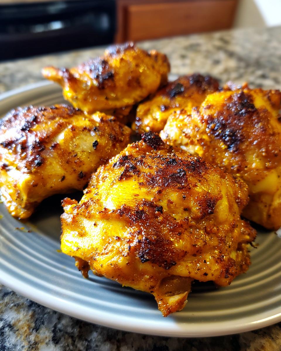 Plate of golden brown, baked Chicken Thigh Recipes, perfect for busy weeknights.