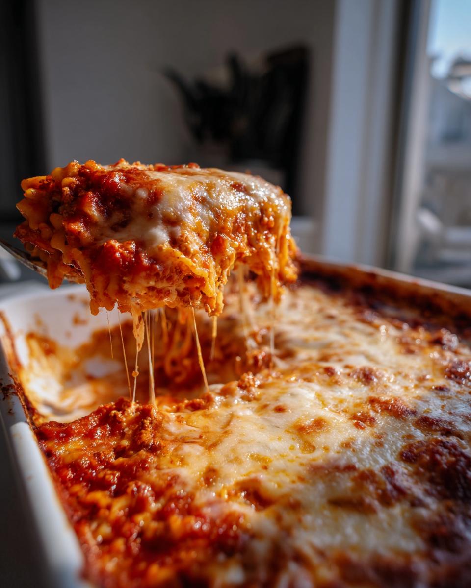 A serving of cheesy pasta being lifted from a casserole dish, showcasing a Pasta Recipes Recipe Everyone Asks For.