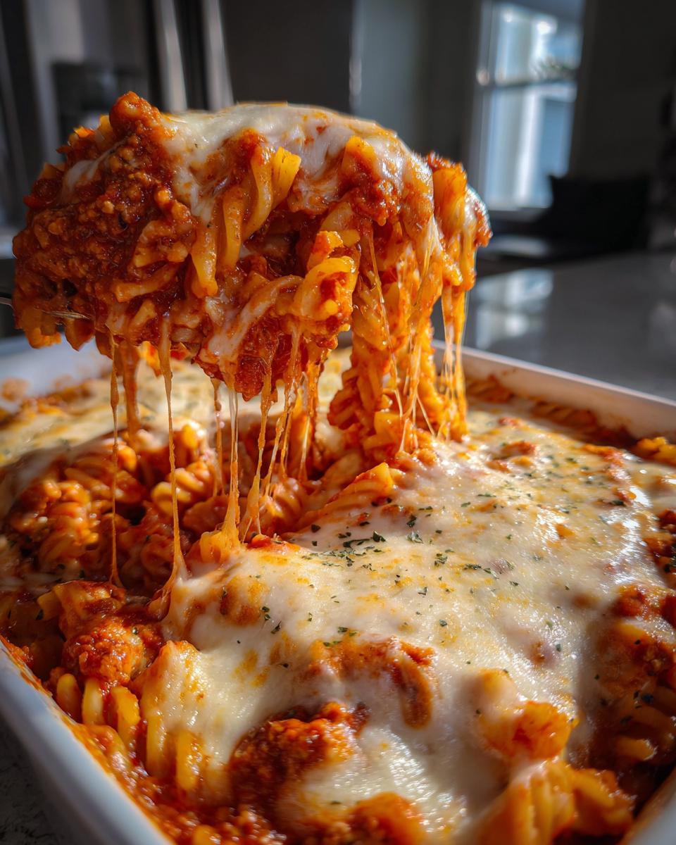 Spoonful of cheesy pasta from Pasta Recipes Recipe Everyone Asks For, with melted cheese dripping.