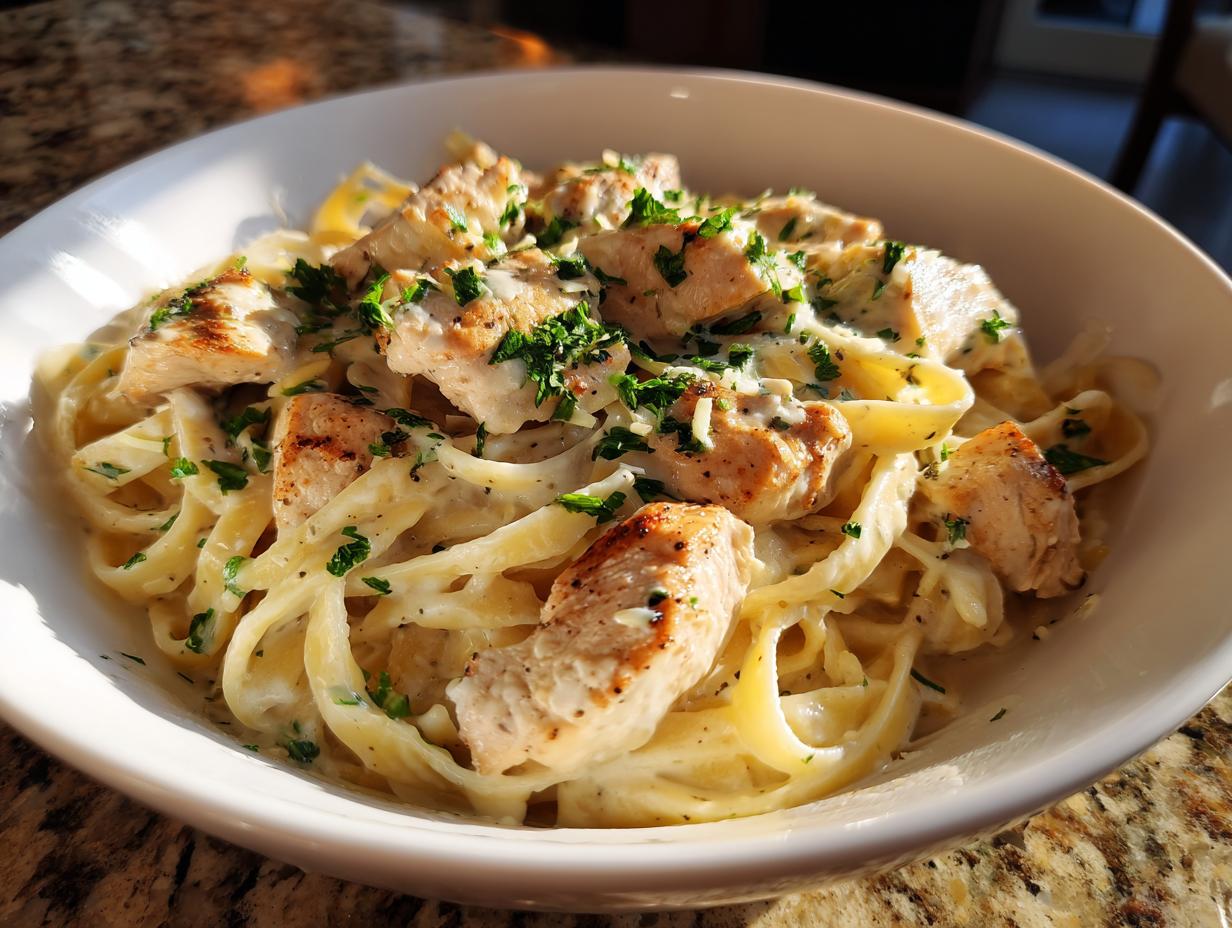 Amazing Restaurant-Style Chicken Alfredo Dinner