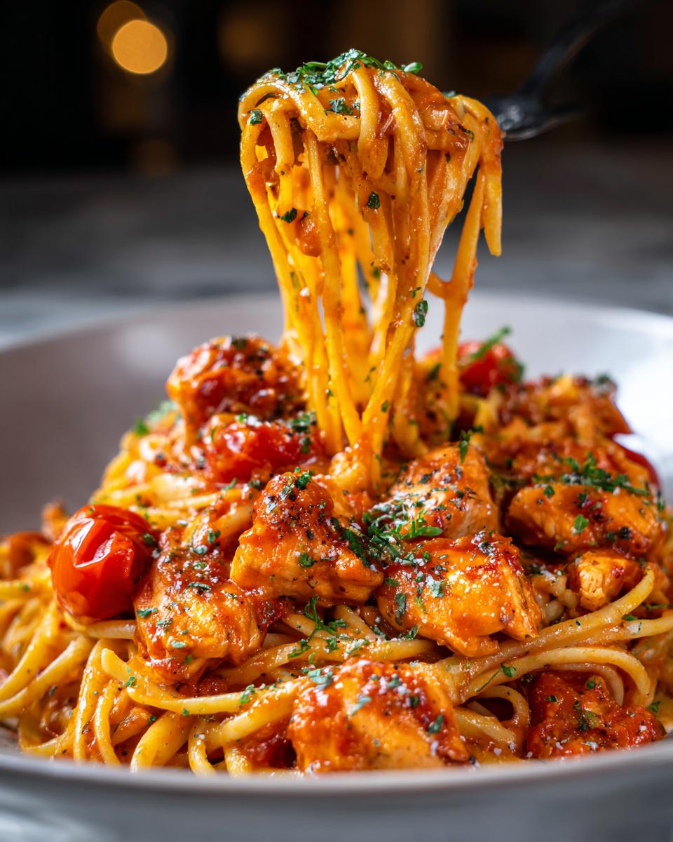 Chicken pasta with tomato sauce, a perfect example of What Makes Perfect Easy Dinner Recipes? Try This!