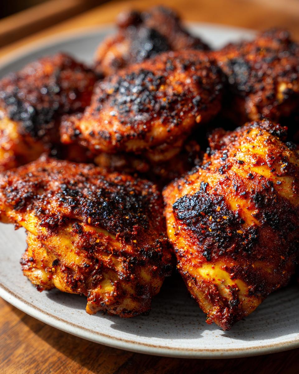 Close-up of seasoned and cooked chicken thighs, perfect for Chicken Thigh Recipes in 20 Minutes.