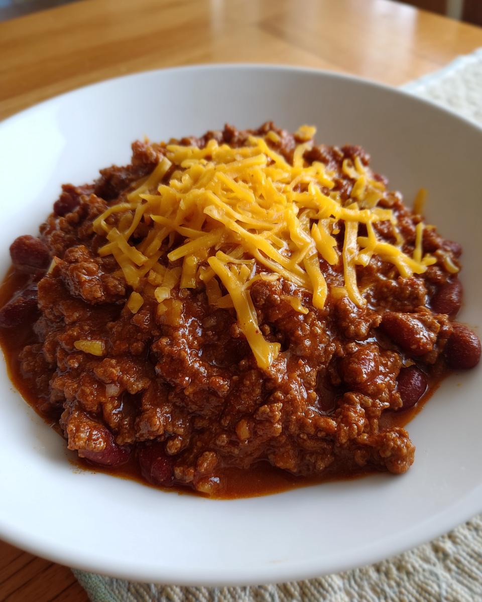 A bowl of chili topped with shredded cheddar cheese, showcasing an Easy Dinner Recipes Everyone Asks For.