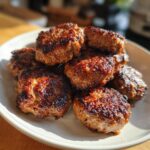 Pile of cooked ground beef patties, showcasing a crispy exterior, part of the Best Ground Beef Recipes 2025.