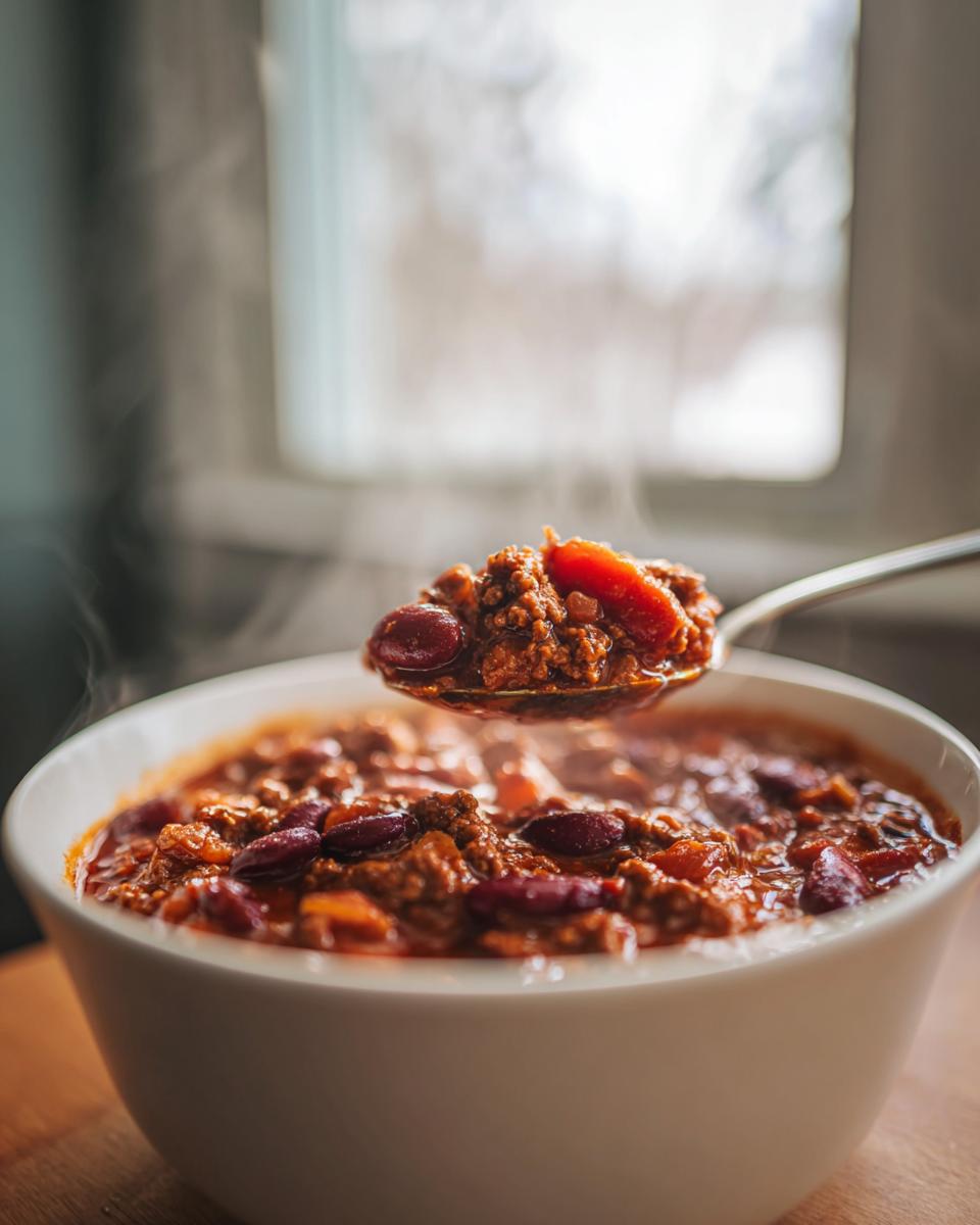 Close-up of a steaming bowl of Dinner Recipes Recipe Everyone Asks For, featuring beans, meat, and a rich sauce.