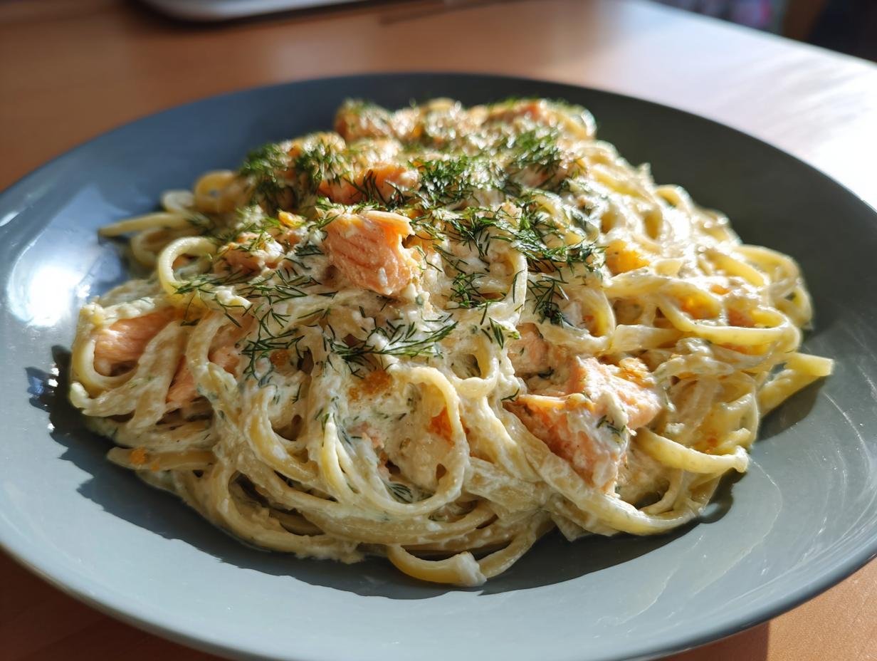 Divine Light & Creamy Salmon Pasta in 35 mins