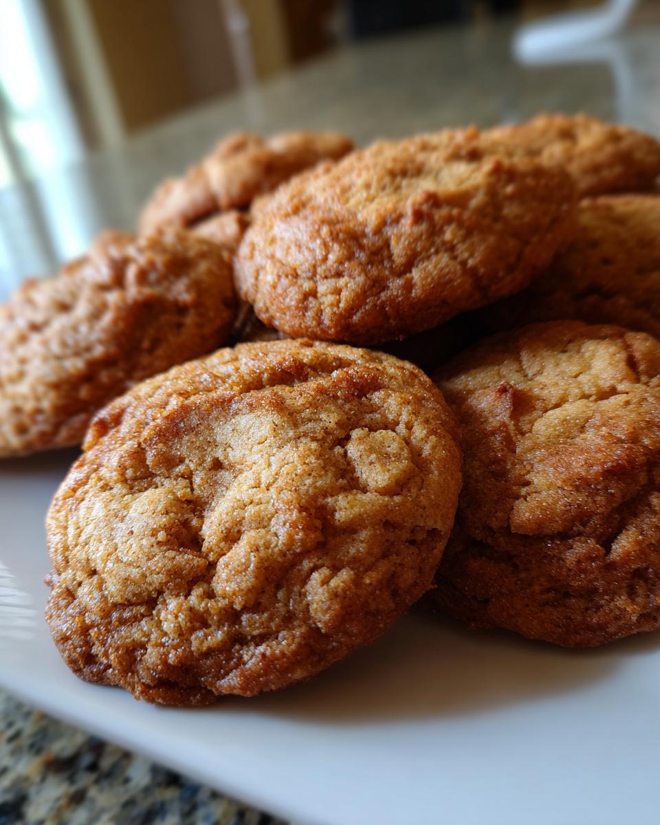A pile of freshly baked brown sugar cookies, perfect for Thanksgiving Desserts.
