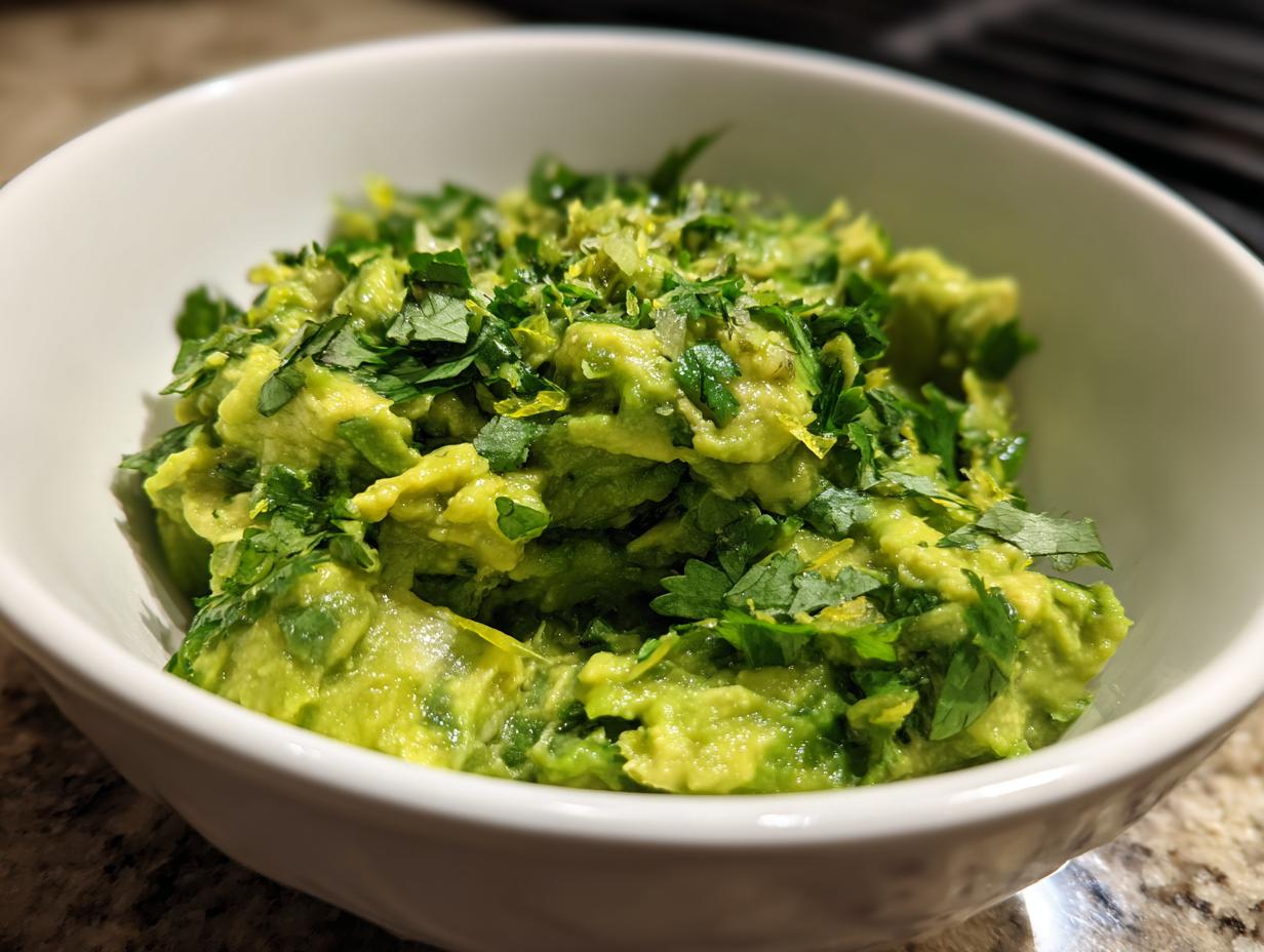 Amazing Guacamole with Lime and Cilantro in 10 Mins