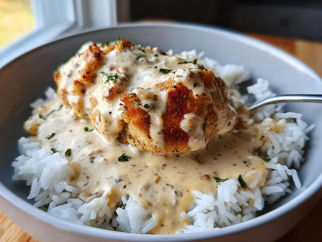 Amazing 6 Creamy Smothered Chicken and Rice Recipe