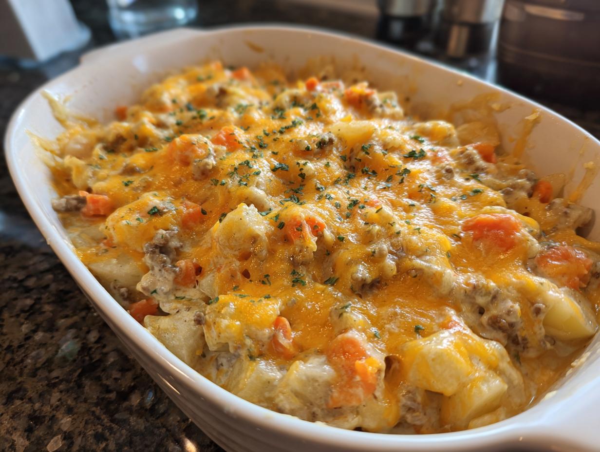 Easy Hobo Casserole Ground Beef Dinner Recipe: 1 Pot