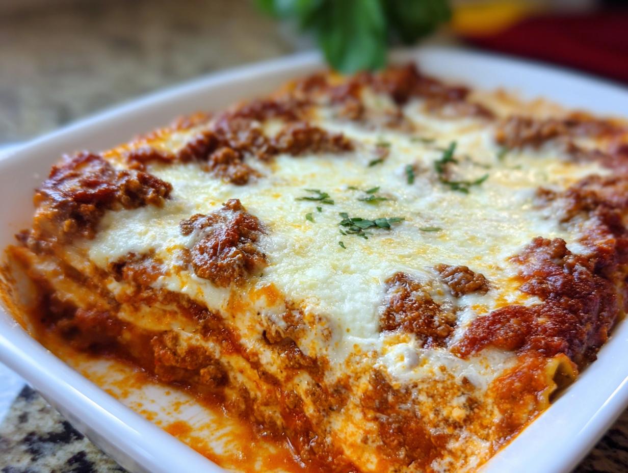 Amazing Easy Lasagna Dinner for 1 Family