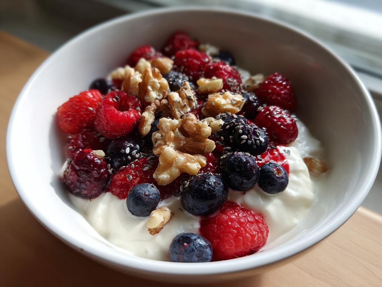 5 Minute High-Protein Greek Yogurt Breakfast Bowl Win