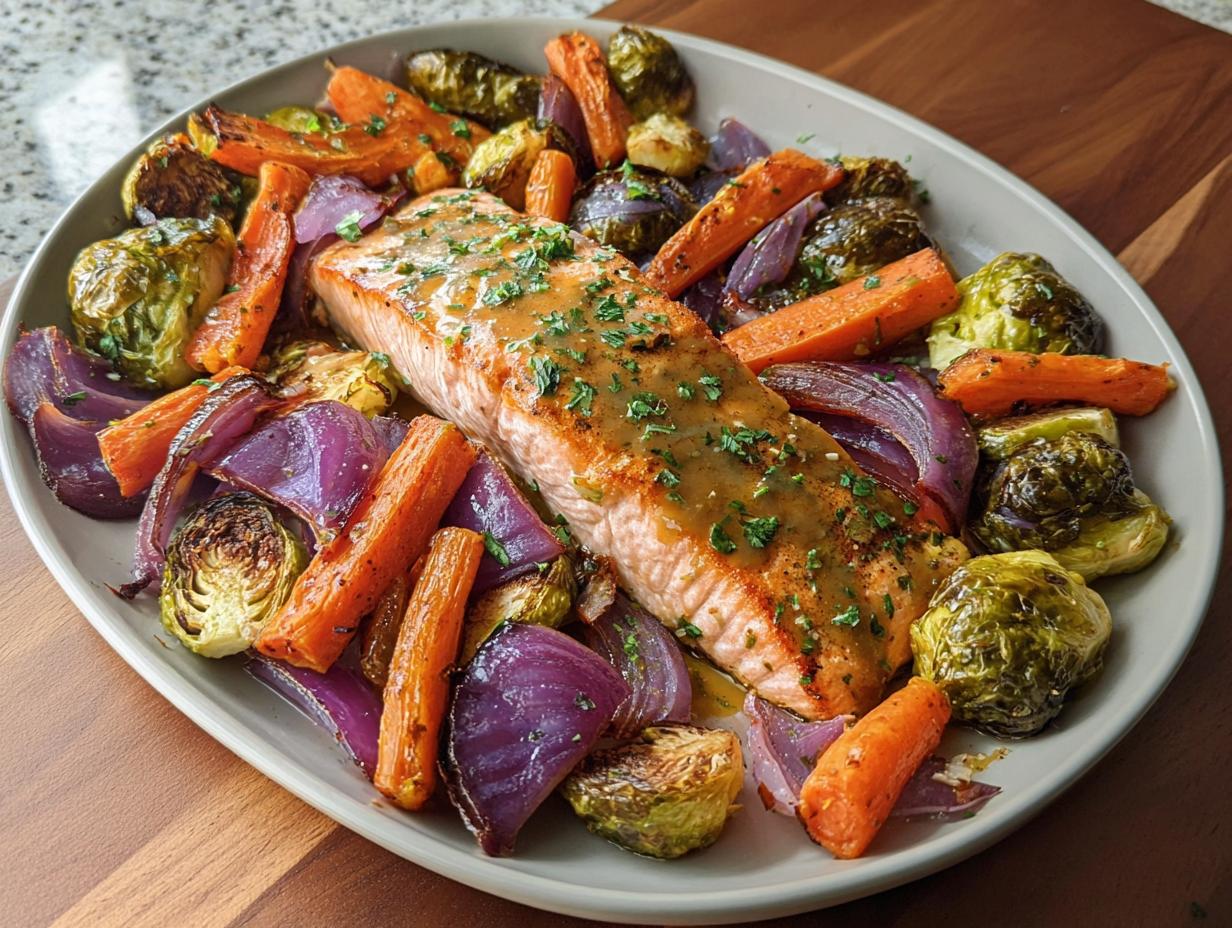 Amazing 1 Maple Dijon Salmon Sheet Pan