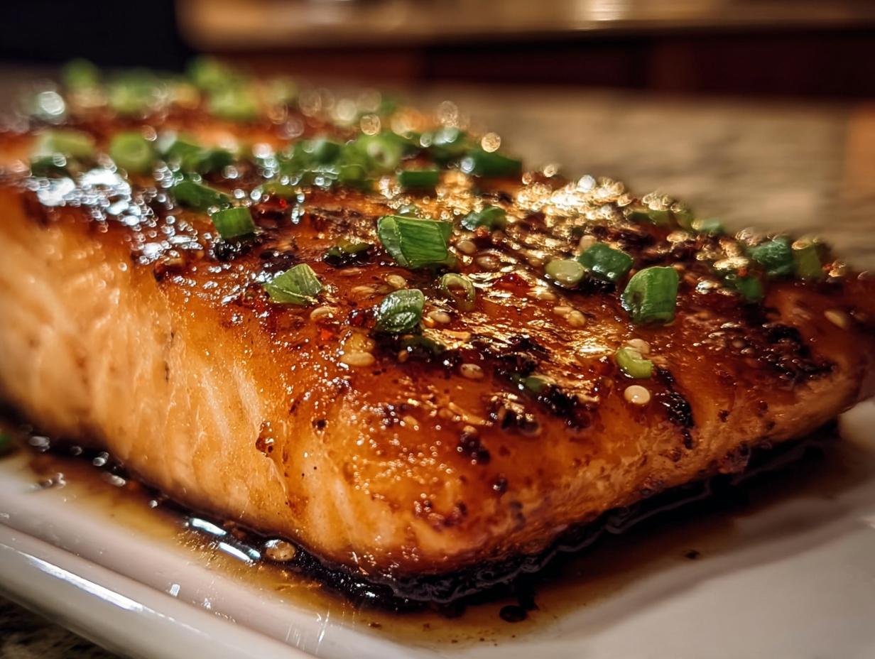 Amazing 20-Min Crispy Honey Garlic Glazed Salmon