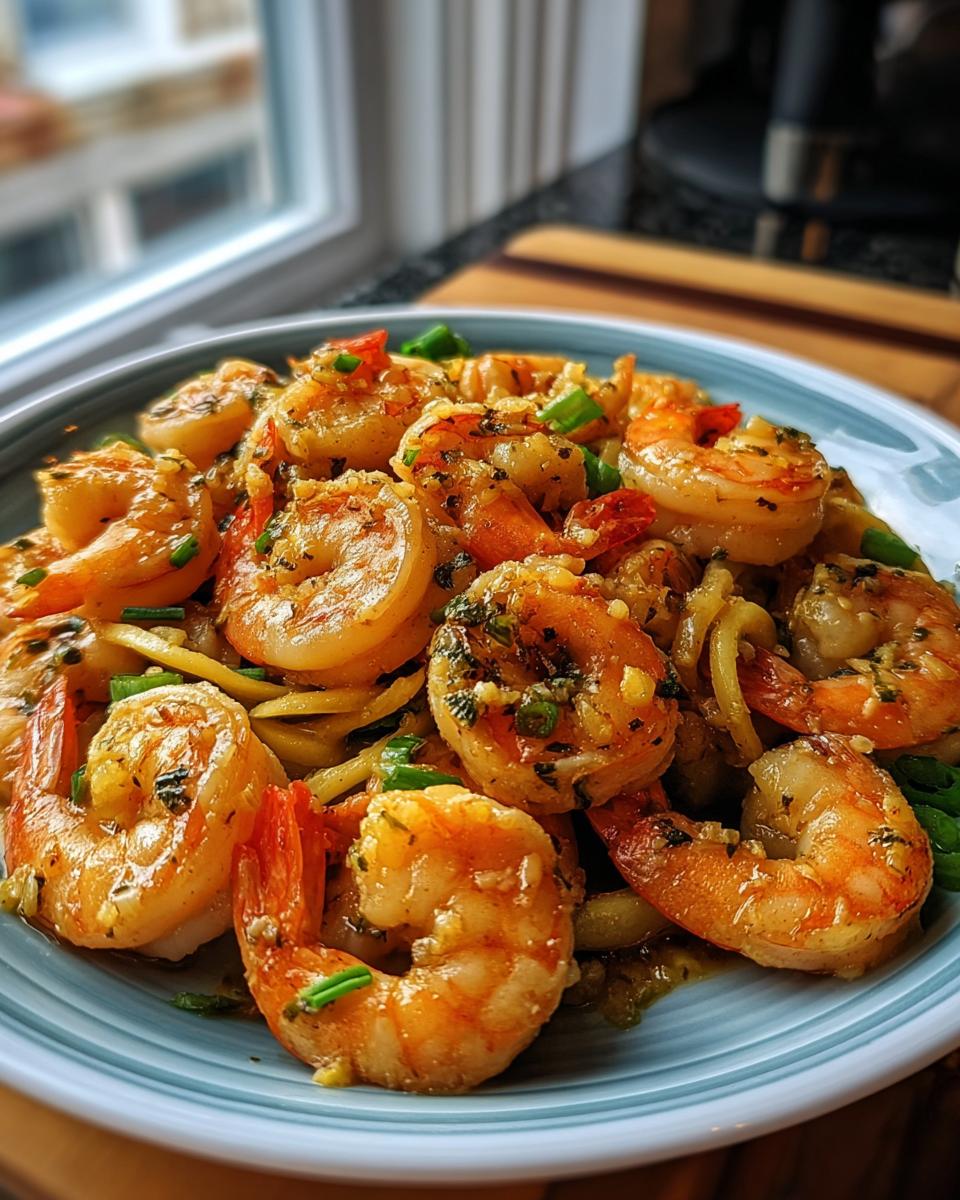 Close-up of sautéed shrimp coated in garlic butter sauce, part of 7 Genius Shrimp Recipes Ideas for Busy Weeknights.