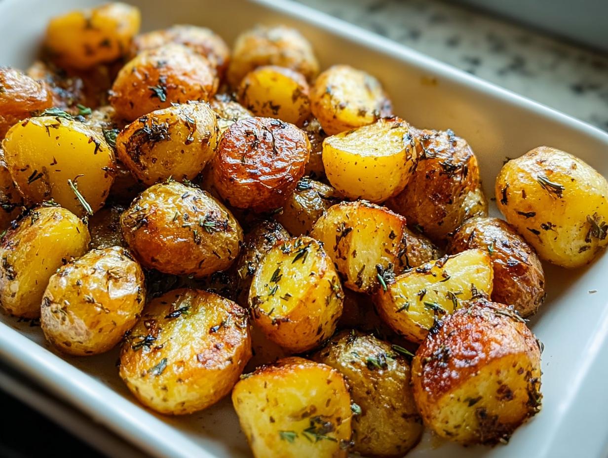 Amazing Garlic Herb Roasted Baby Potatoes | 1 Recipe