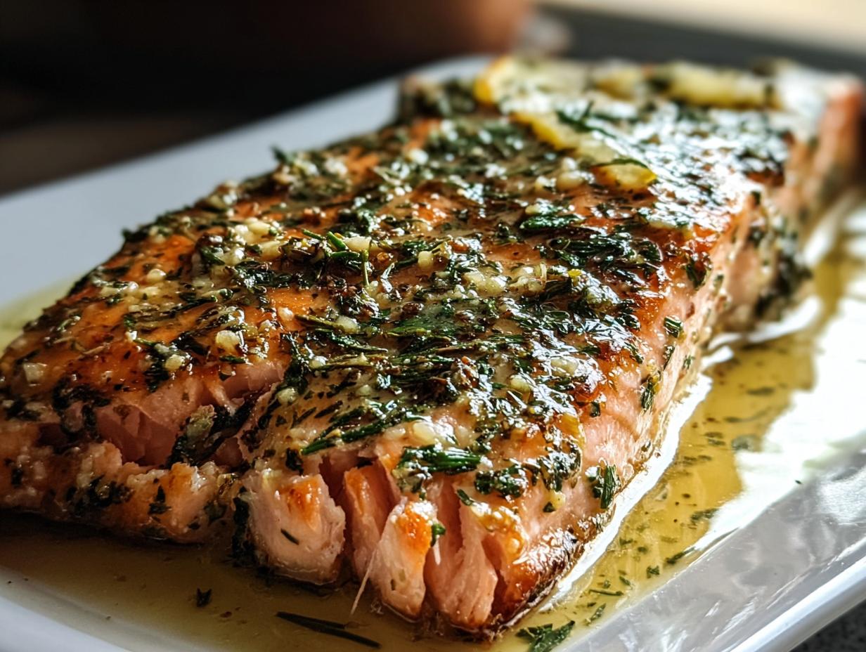 Baked Salmon with Dijon and Herbs: 1 Amazing Meal