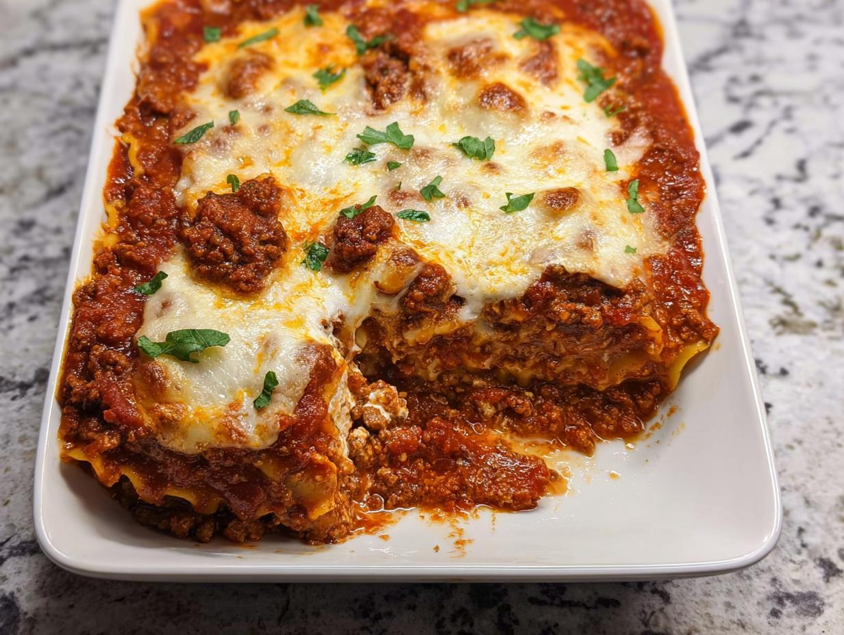 Amazing Easy Weeknight Lasagna Bake with Mozzarella