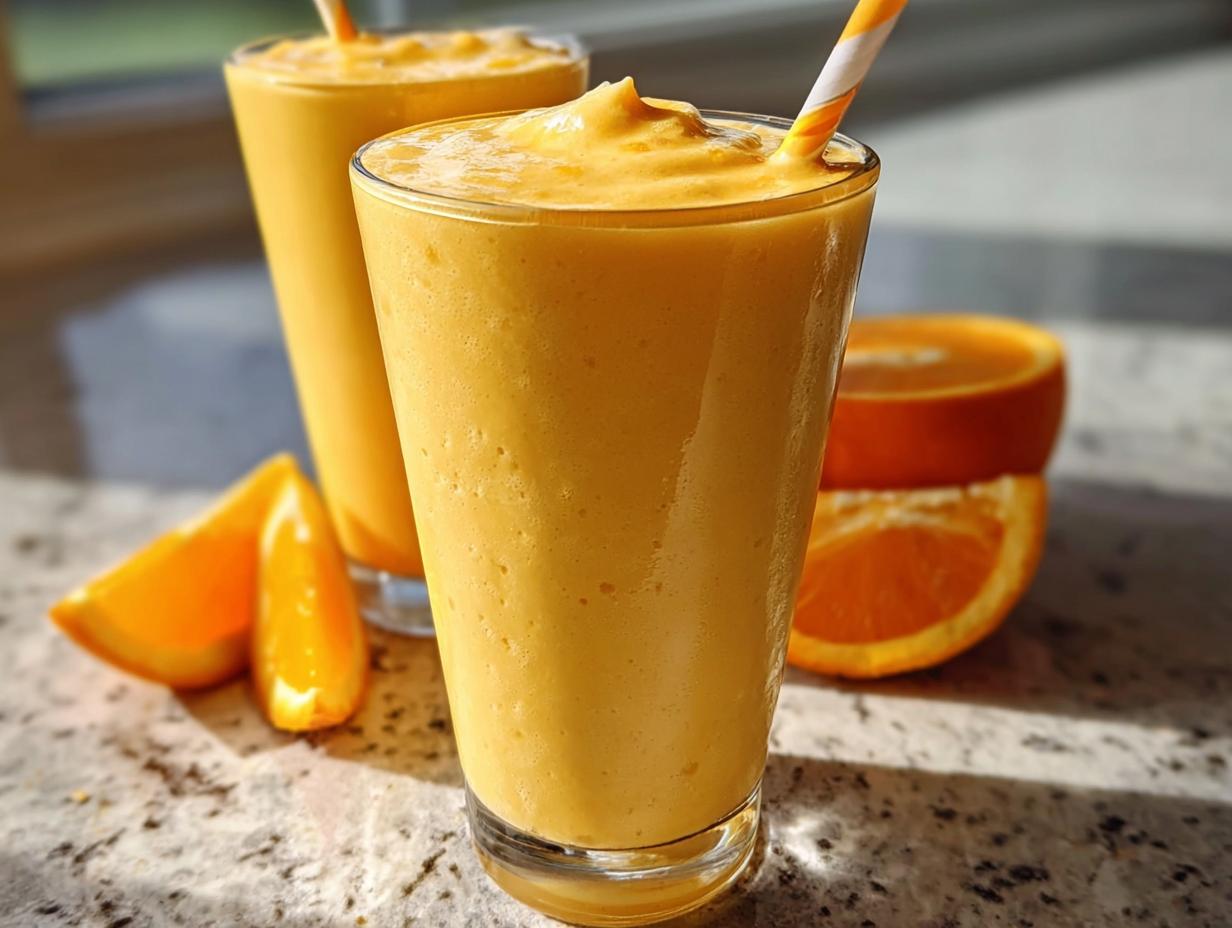 Orange Cream Smoothie with Citrus Sweetness 3 Min Joy