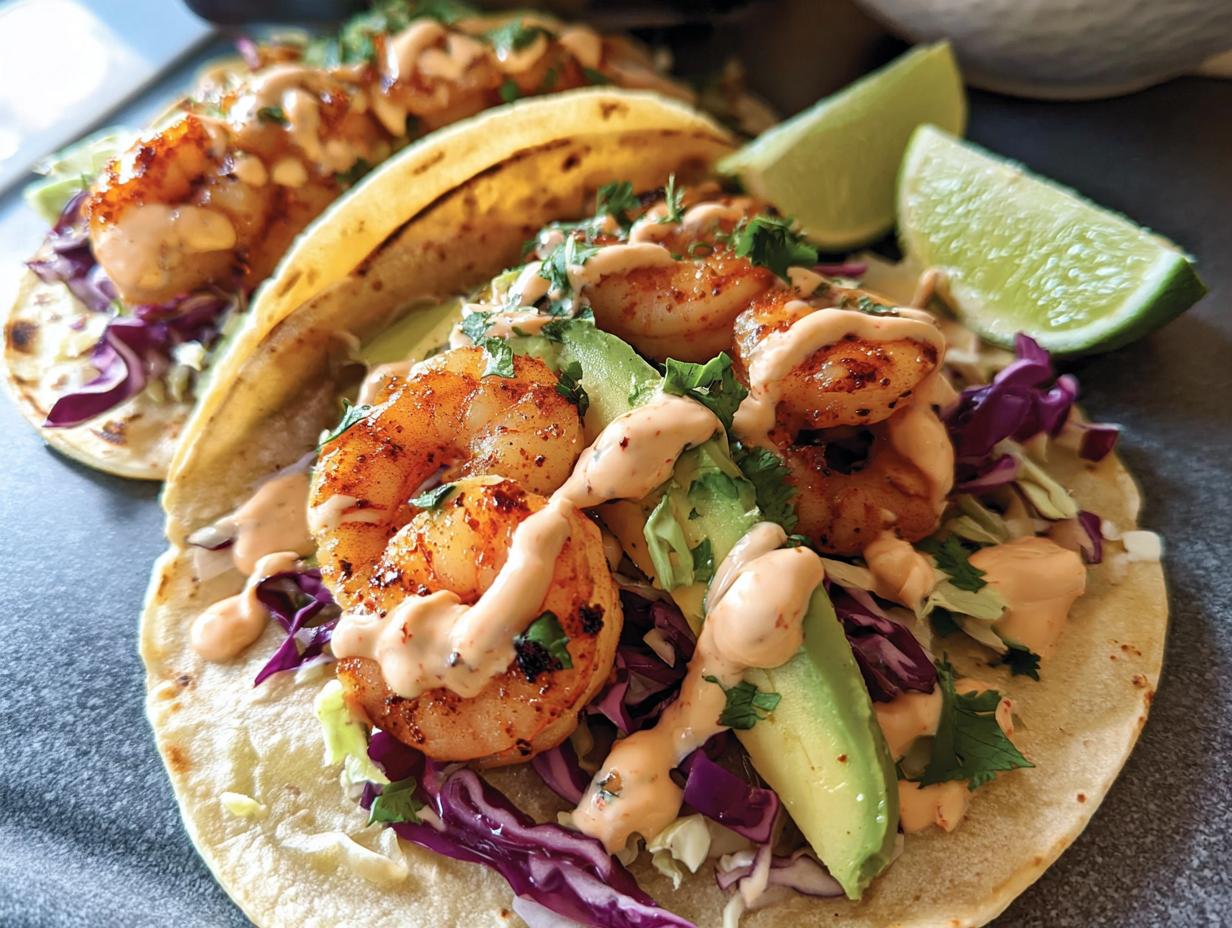 Amazing 30-Min Shrimp Tacos with Creamy Lime Sauce