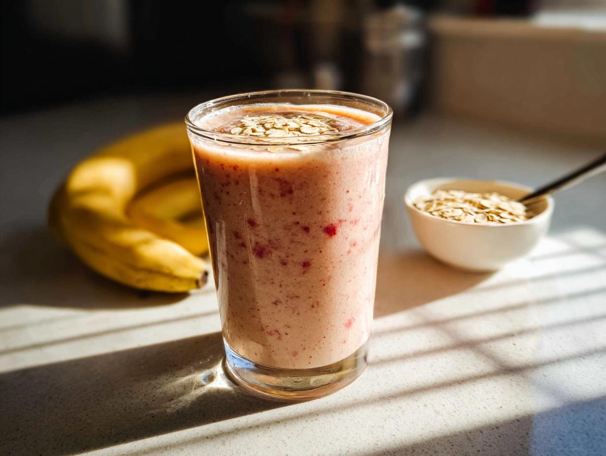 Amazing Strawberry Oat Smoothie for Lasting Energy